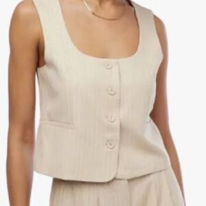 Weworewhat New With Tag Pinstripe Blush Vest